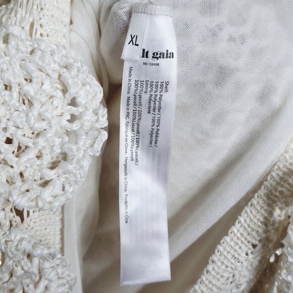 Cult Gaia Kendria Crochet Mini Dress Off White Size XL - Picture 9 of 14